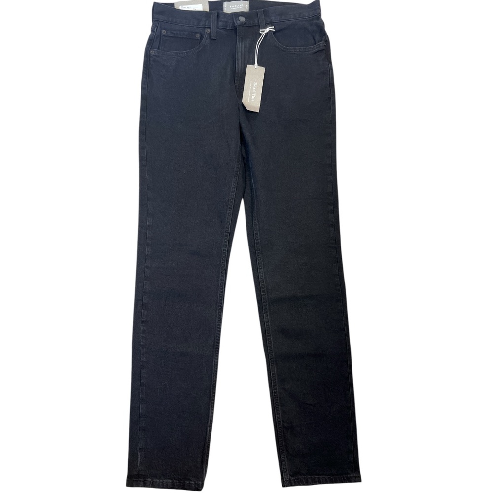Everlane The Organic Taper Relaxed Low Stretch Black Denim Jeans Mens Size 30x34